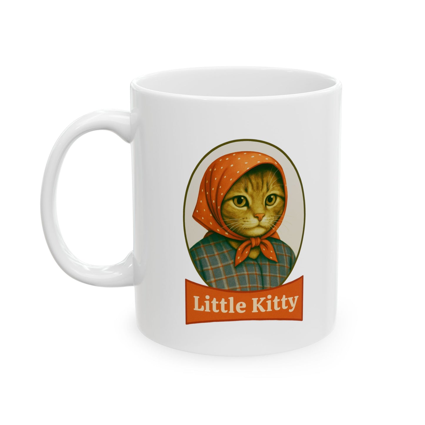 Little Kitty Babushka Cat Parody Humor Cat Mug