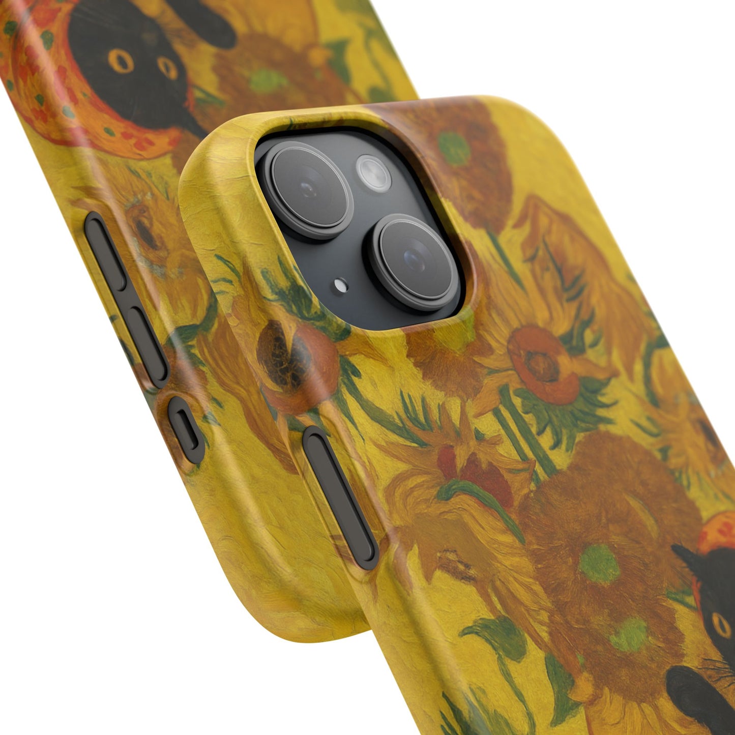 Babushka Cat Van Gogh Sunflowers Snap Phone Case