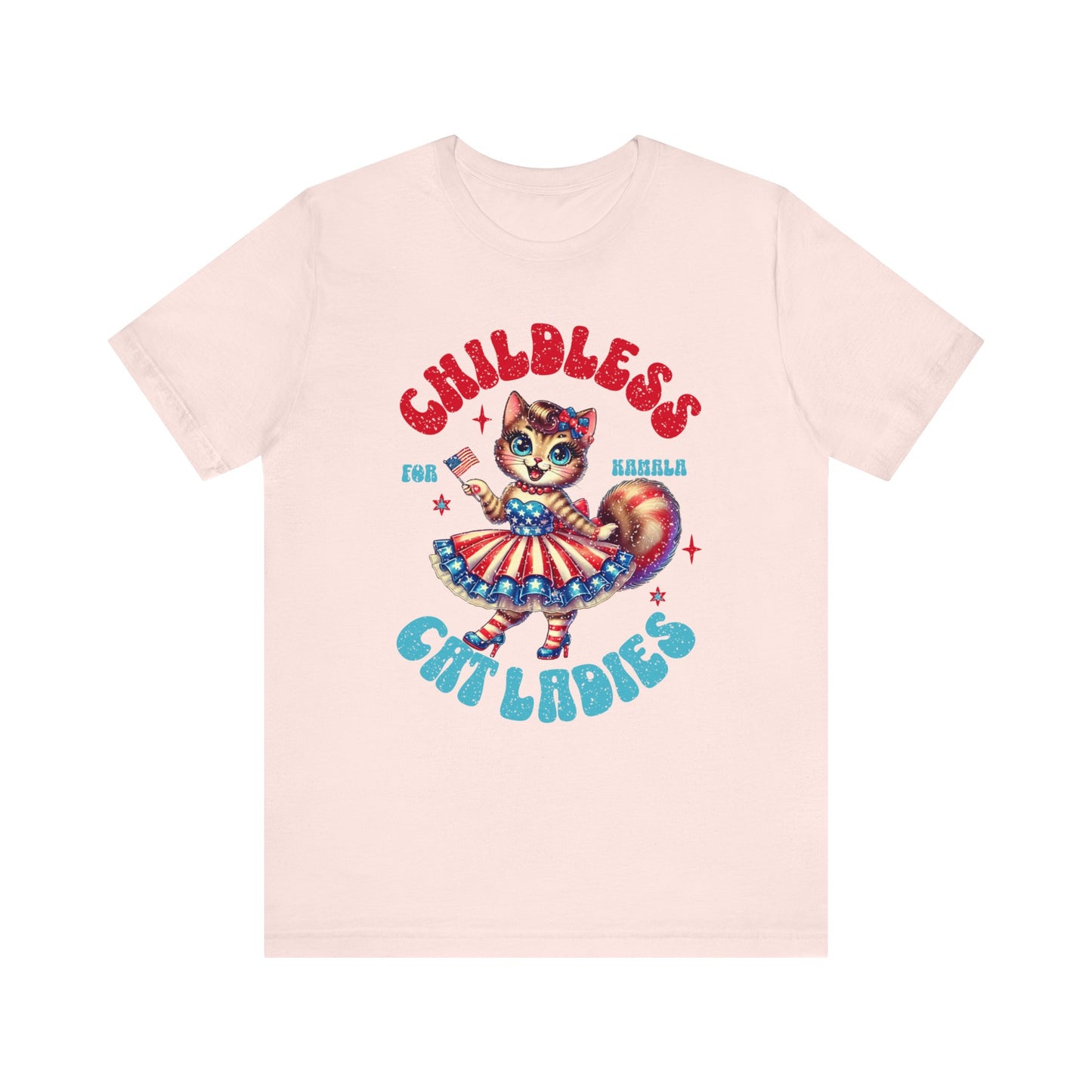 Childless Cat Lady Voter, Election 2024, Kamala 2024, Unisex Jersey Short Sleeve Tee