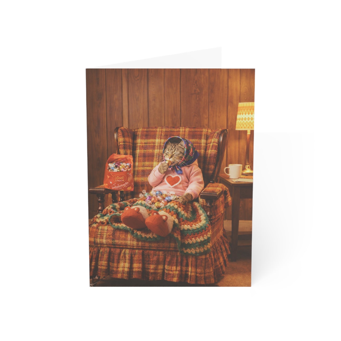 Babushka Cat Valentine's Greeting Cards Set of 10