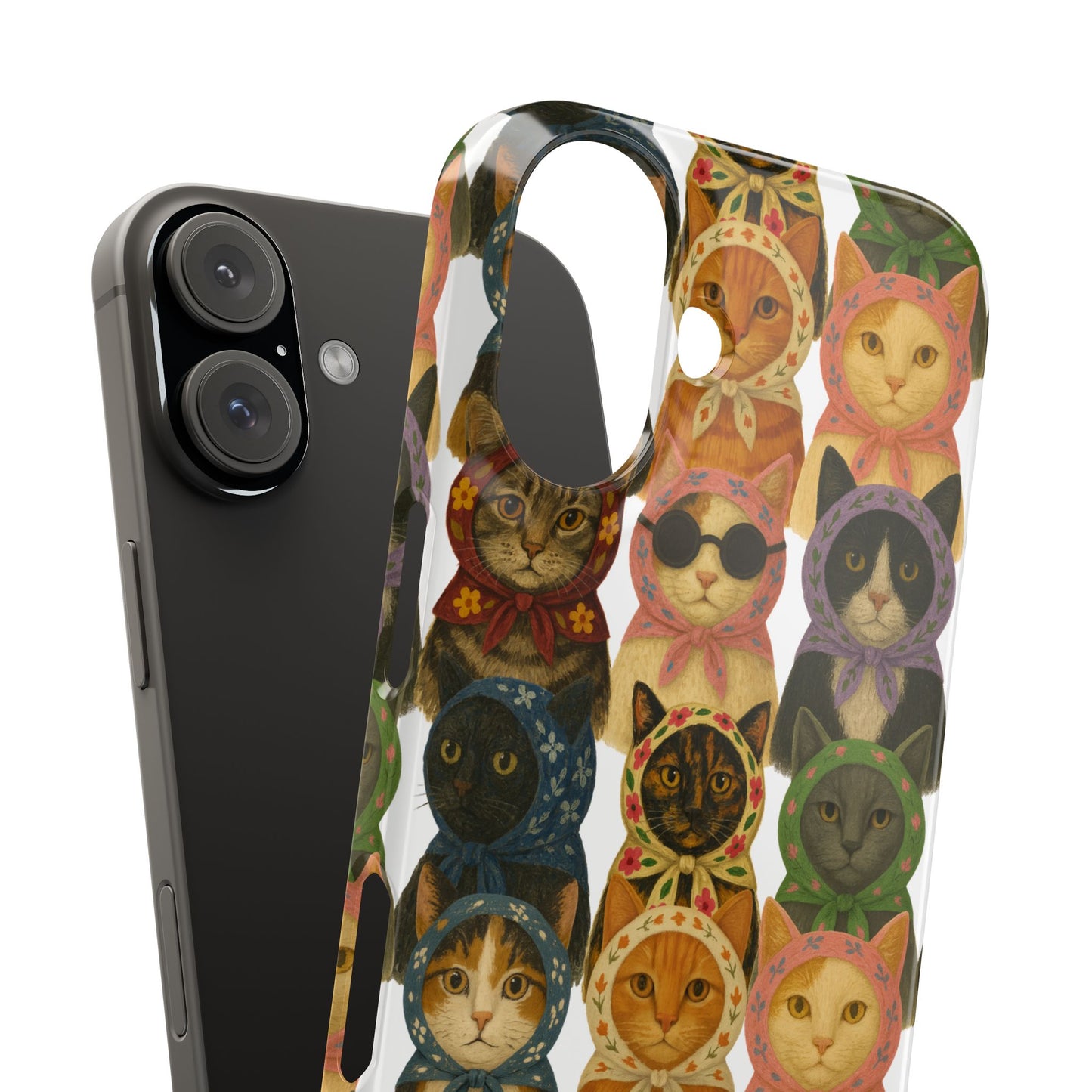 Babushka Cat Snap Phone Cases