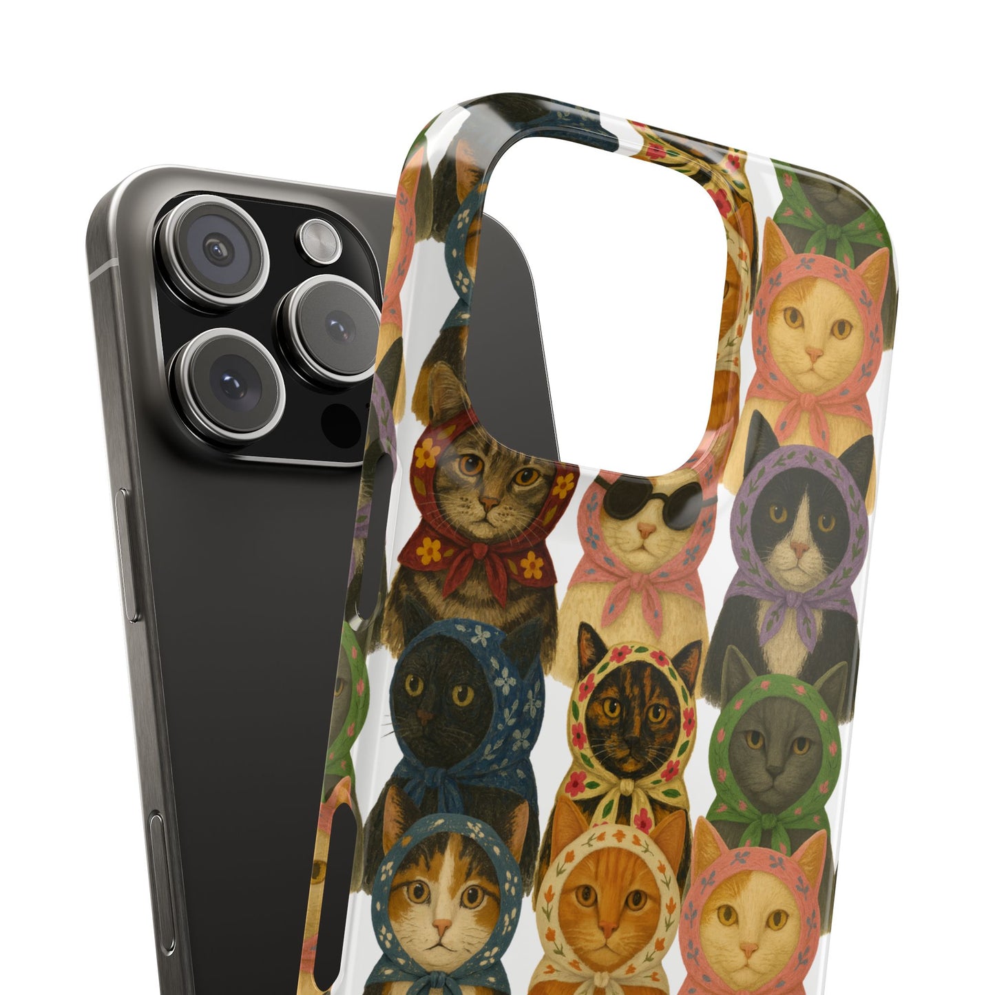Babushka Cat Snap Phone Cases