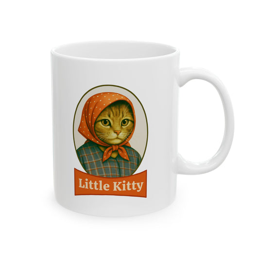 Little Kitty Babushka Cat Parody Humor Cat Mug