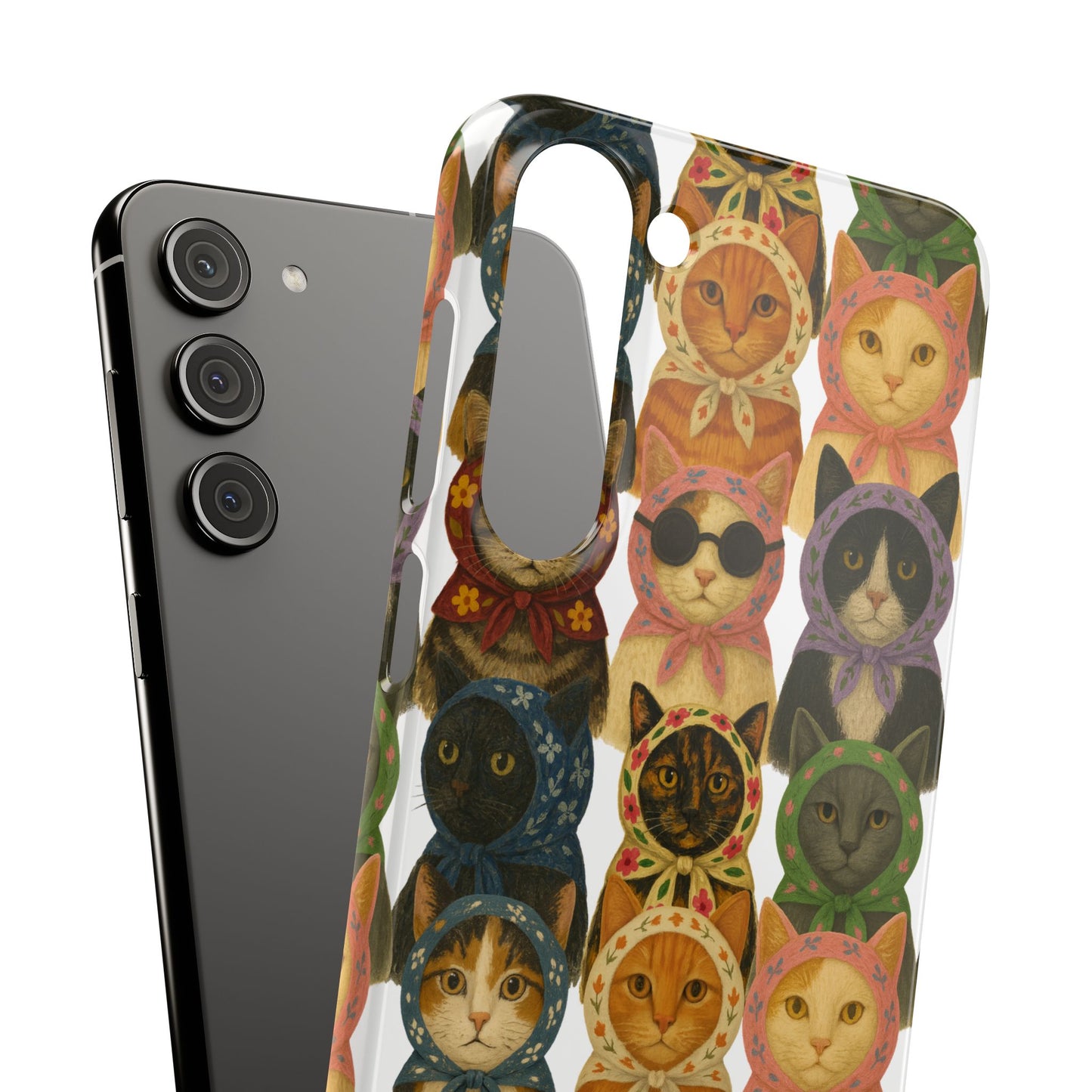 Babushka Cat Snap Phone Cases
