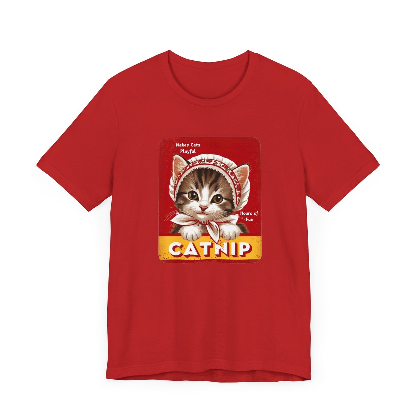 Babushka Cat, Vintage Catnip Kitten Unisex Jersey Short Sleeve Tee