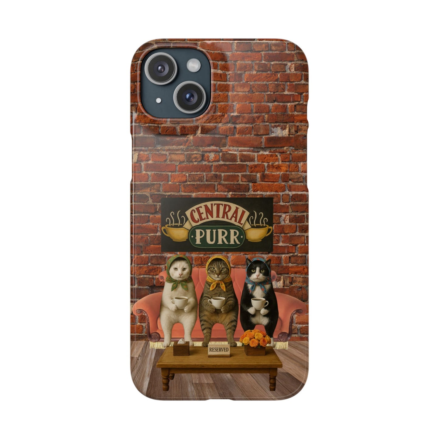 Babushka Cat Coffee Shop Snap Phone Case