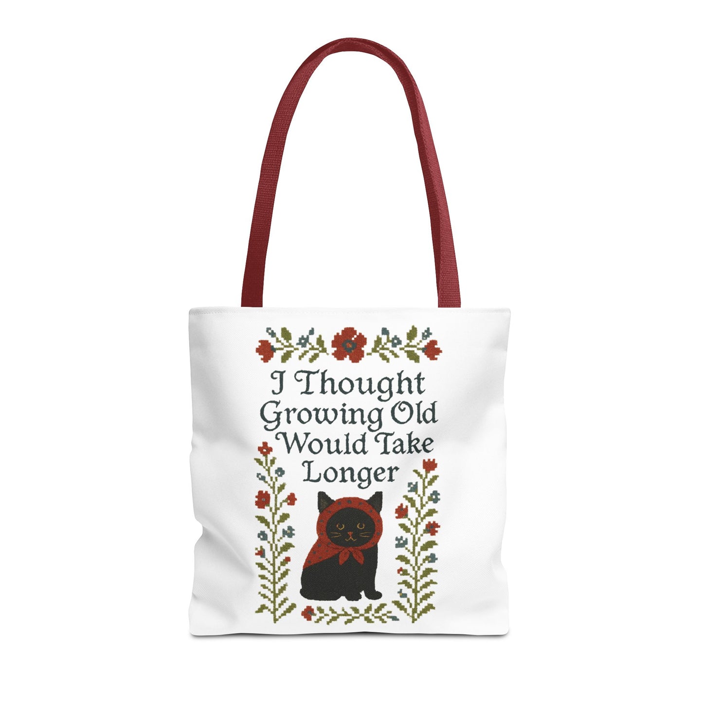 Babushka Cat-Black Cat Tote Bag