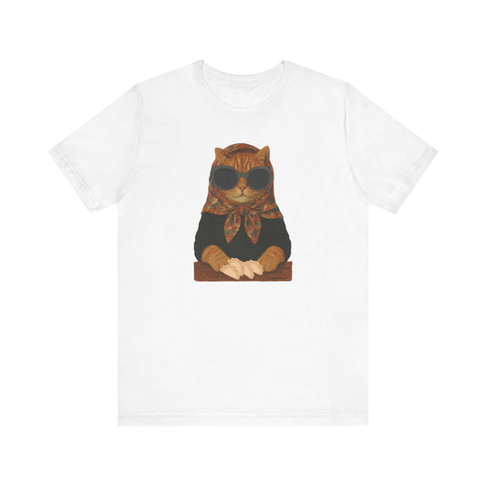 Babushka Cattie O', Pierogi Maker Polish Inspired Unisex Jersey Short Sleeve Tee