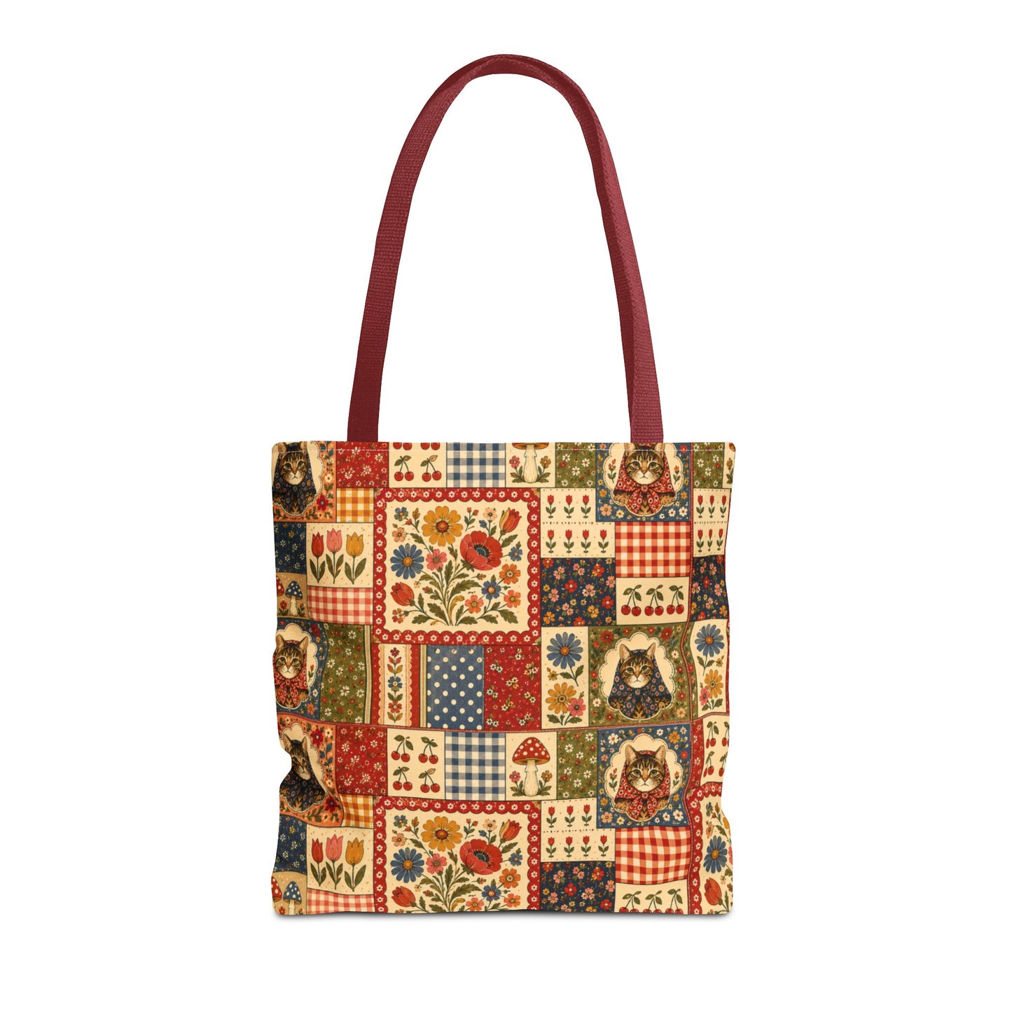 Babushka Cat Patchwork and Pretty Reusable Tote