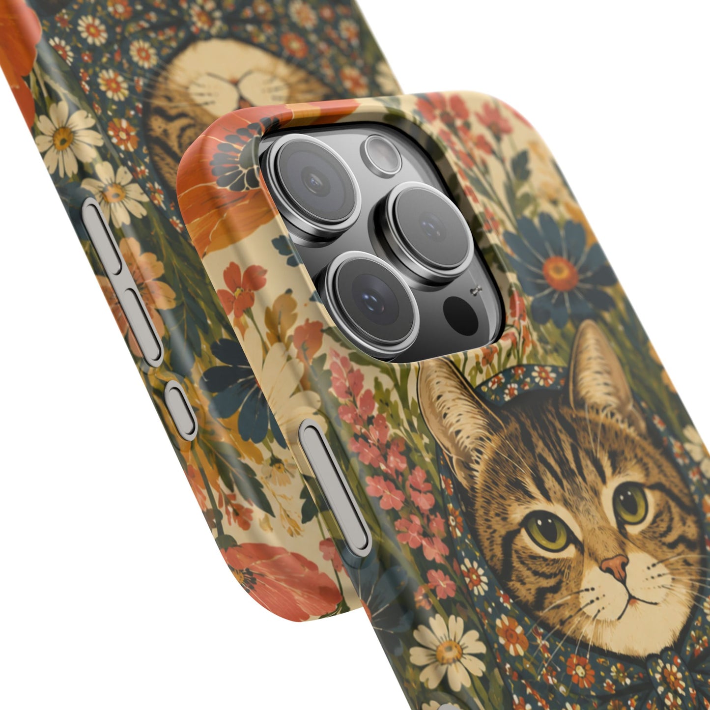 Babushka Cat Peeky Gardens Snap Phone Case