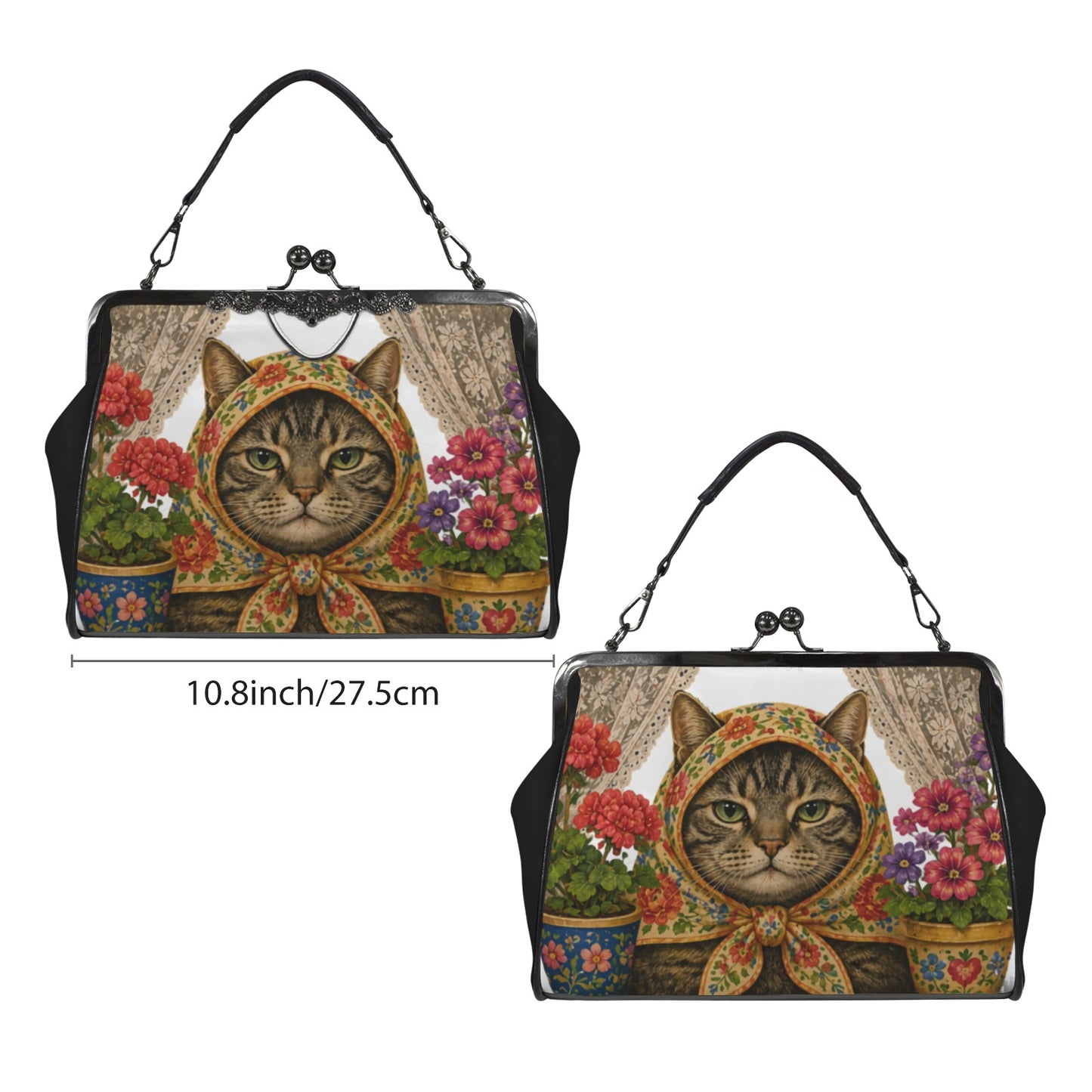 Window Peeper Kisslock Crossbody Shoulder Bag