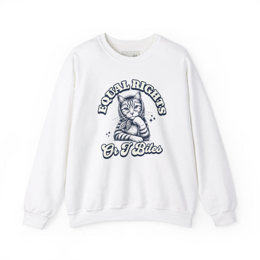 Feminist Babushka Cat Crewneck Sweatshirt