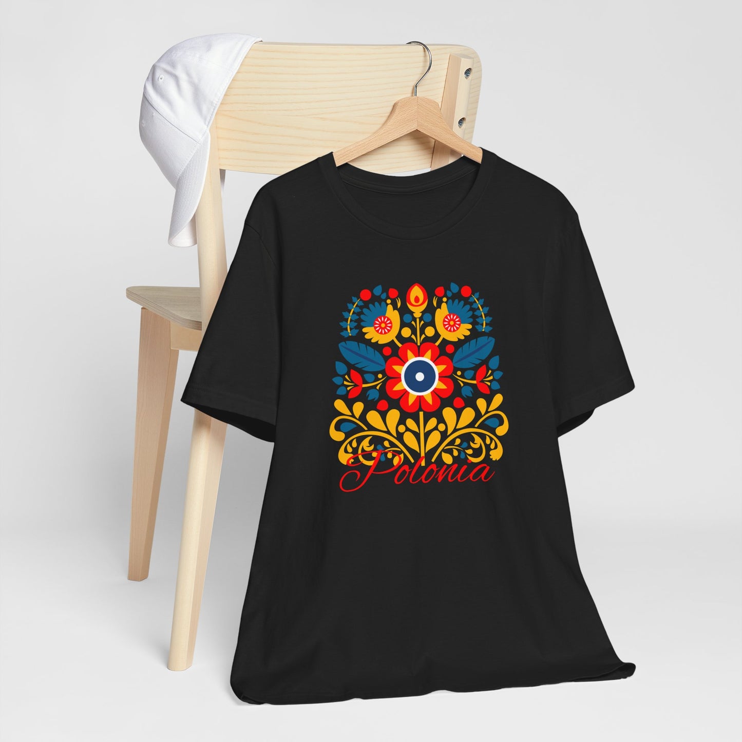 Polish Folk Art Wycinanki Design Unisex Jersey Short Sleeve Tee