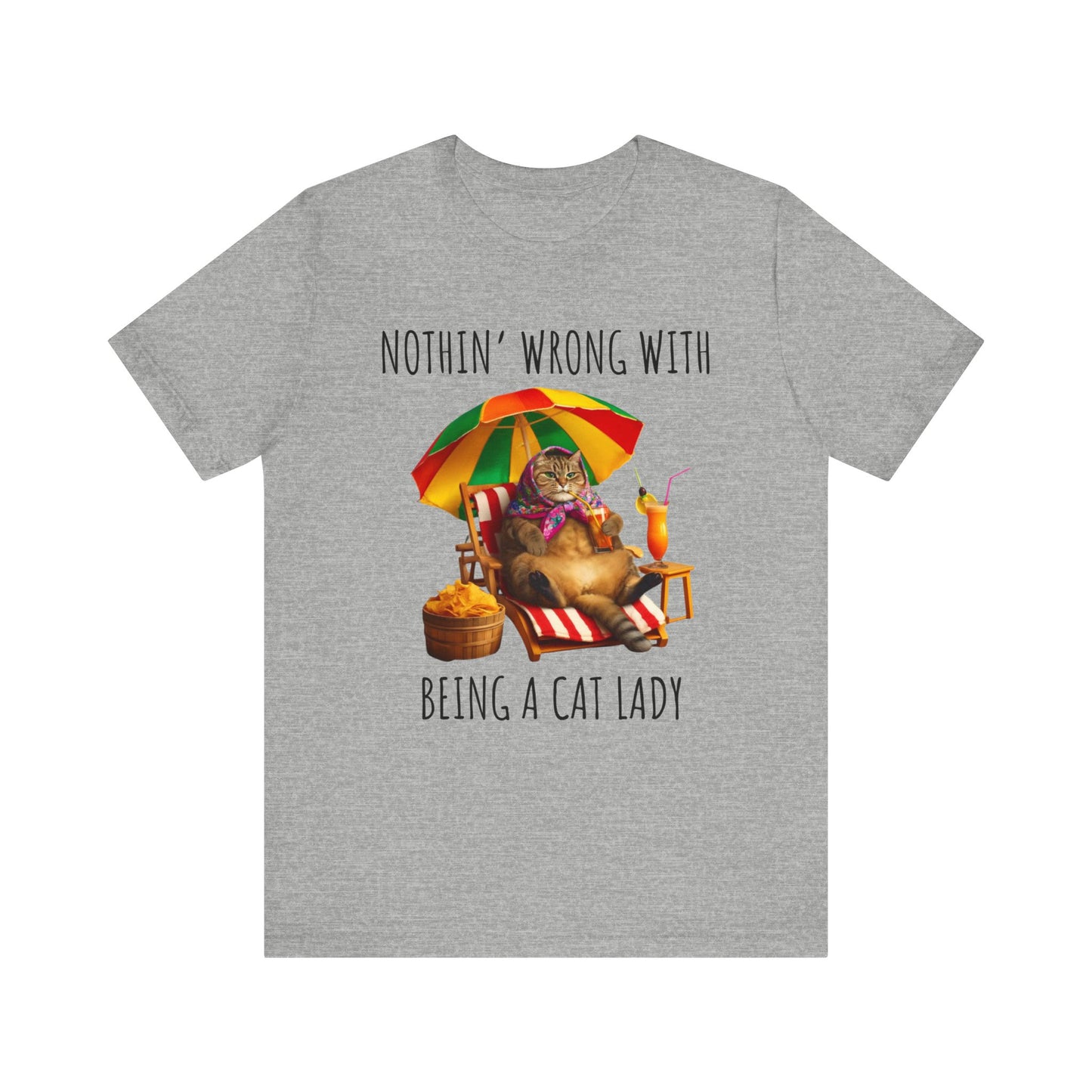 Cat Lady Unisex Jersey Short Sleeve Tee for Cat Loving Ladies