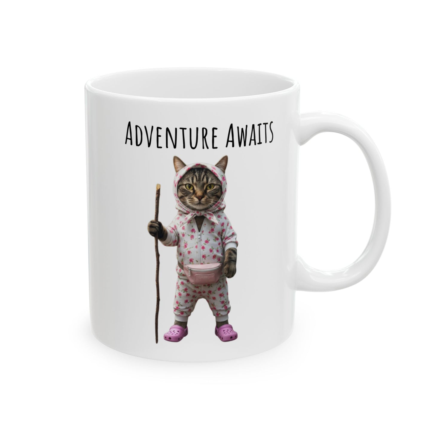Babushka Cat Adventure Awaits Ceramic Mug