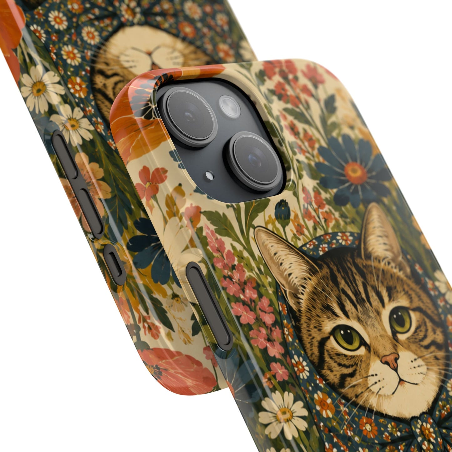 Babushka Cat Peeky Gardens Snap Phone Case