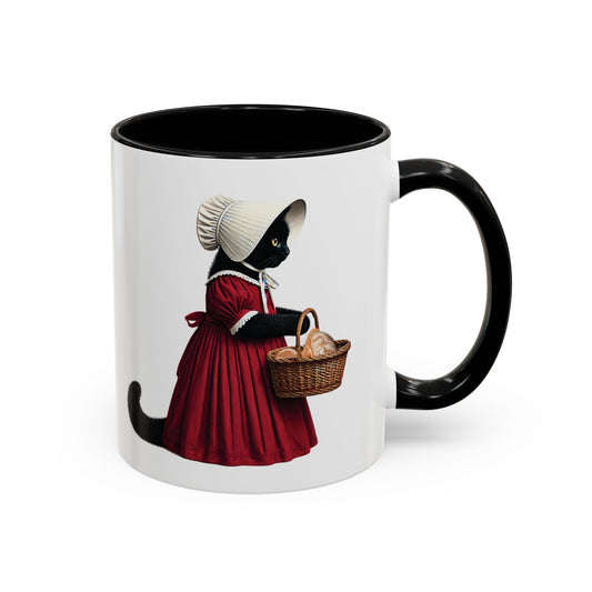 Handmaid's Cat Parody Kitschy Cat Accent Coffee Mug (11 oz)