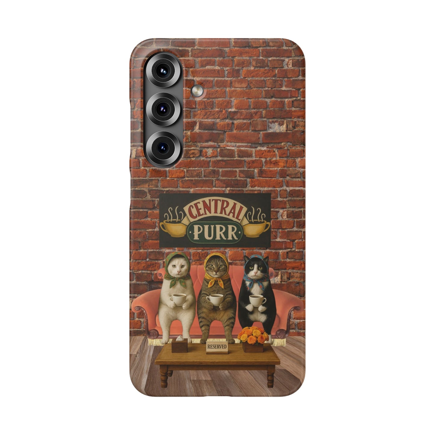 Babushka Cat Coffee Shop Snap Phone Case