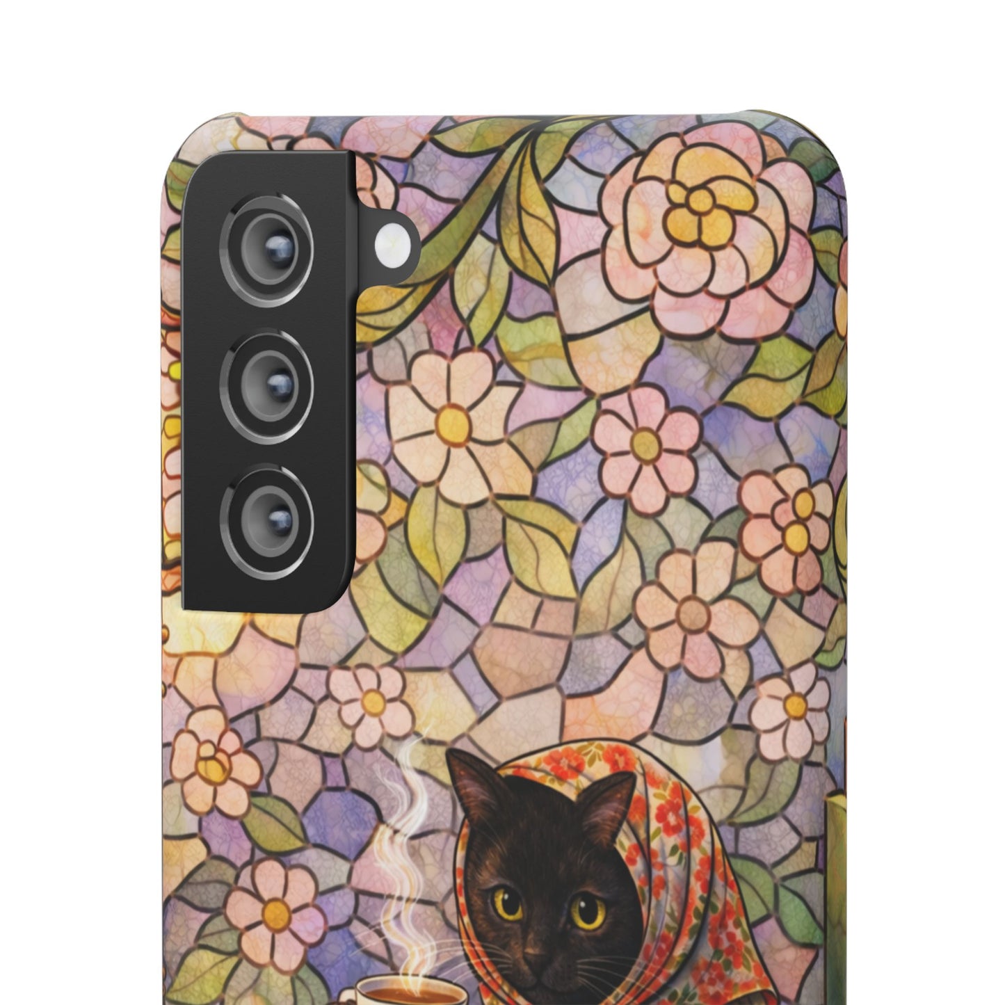 Babushka Cat Reads Artistic Literary Snap Phone Cases