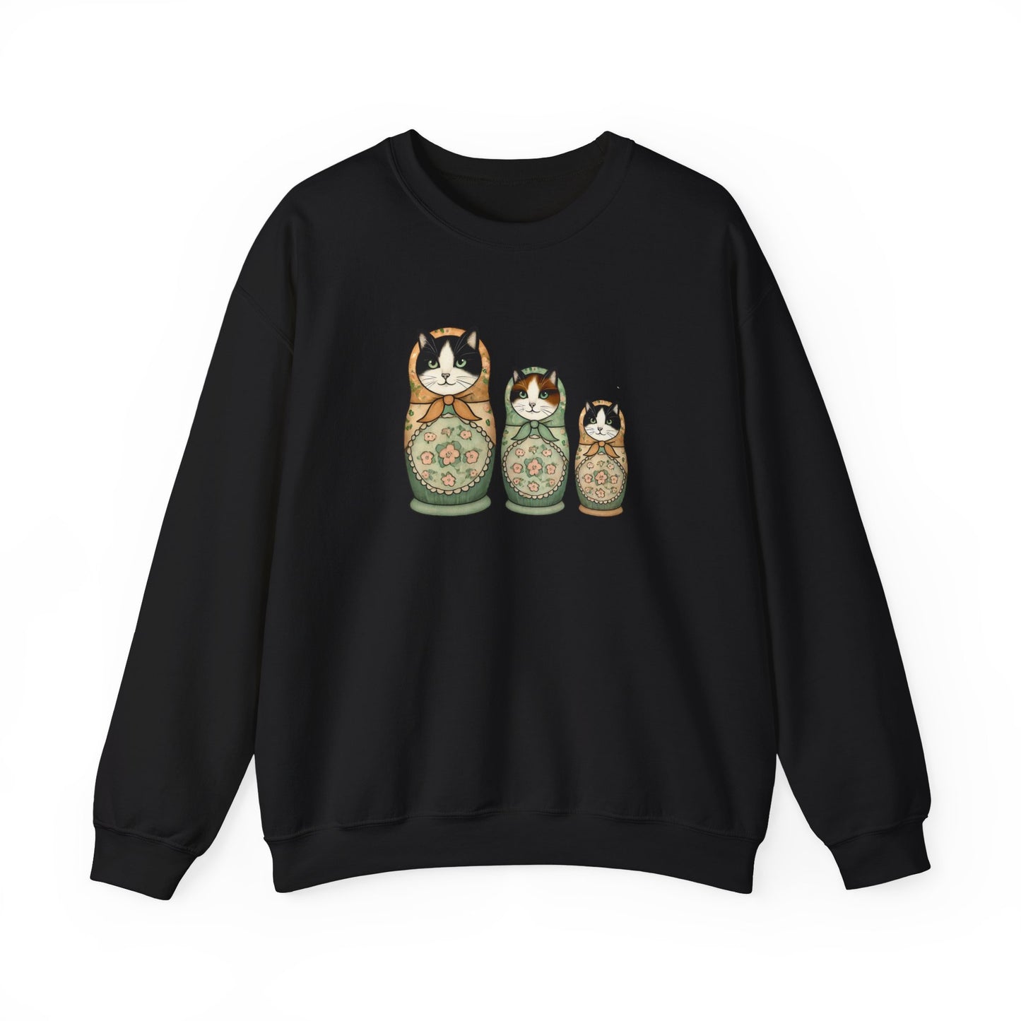 Catroysha Doll Babushka Cat Sweatshirt