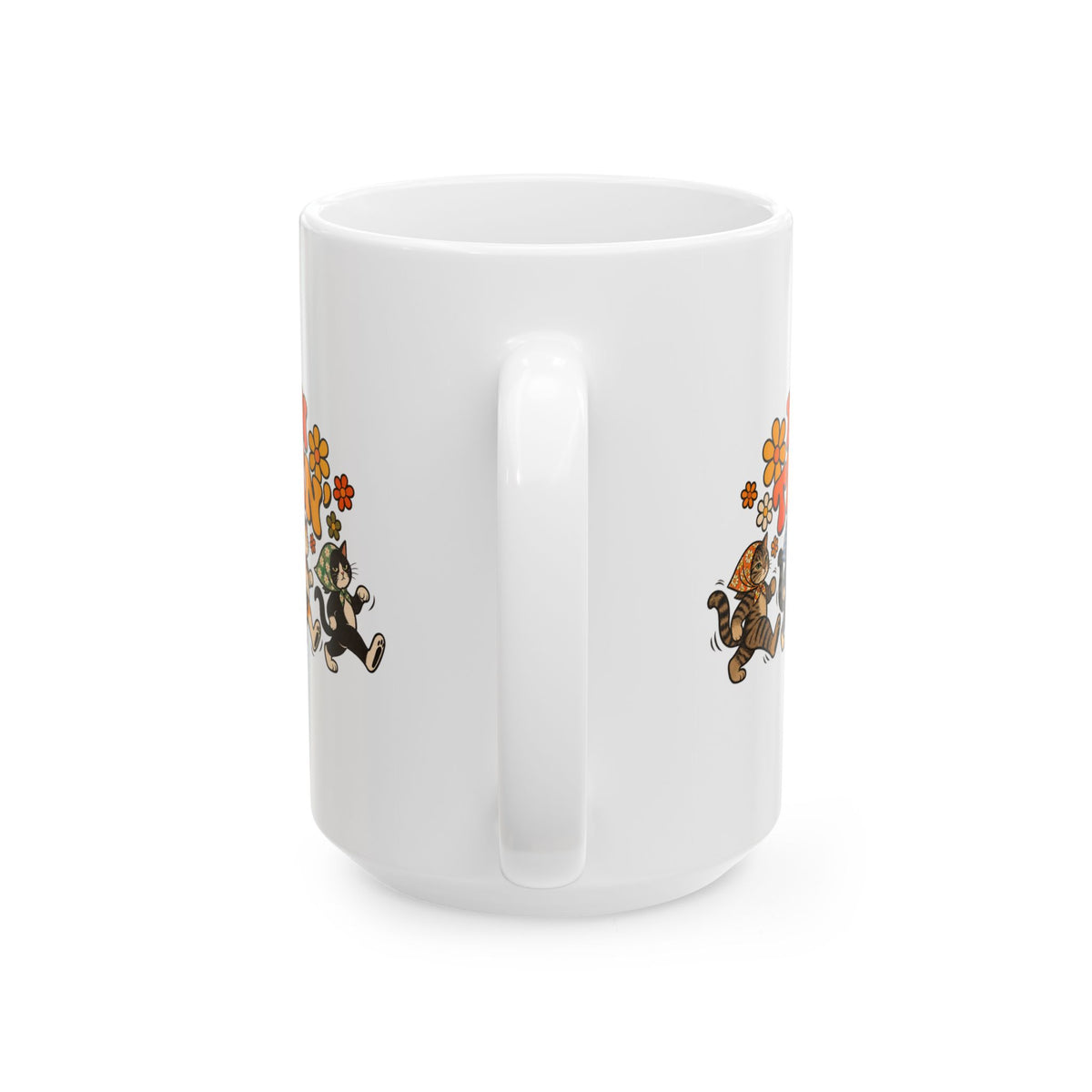 Keep on Truckin' Babushka Cat Ceramic Mug (2 sizes)
