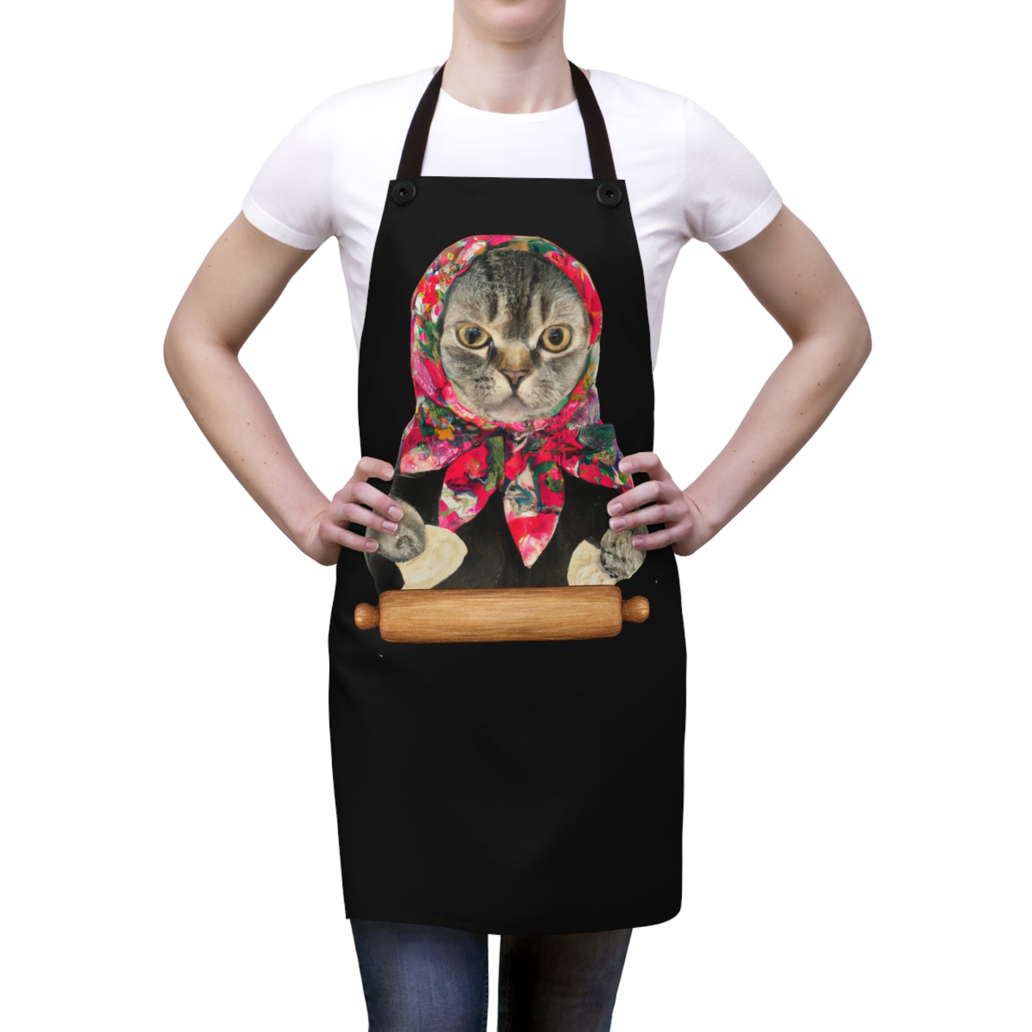 Babushka Cat, Pierogi Cat Apron (AOP)