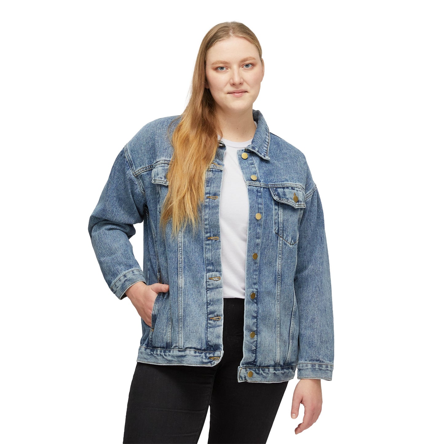 Polish Babushka Kittens Women's Denim Jacket