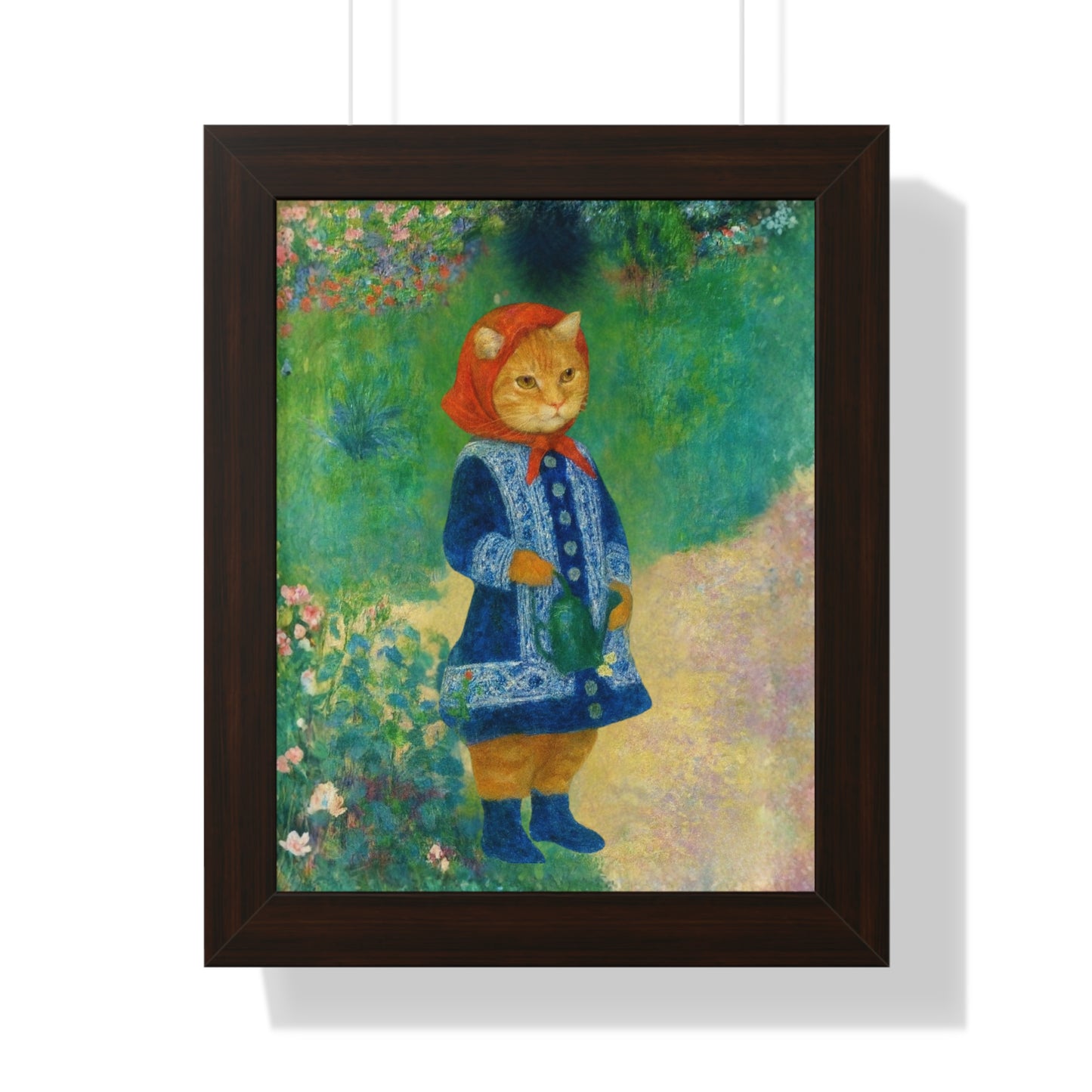 Babushka Cat X Renoir Framed Poster