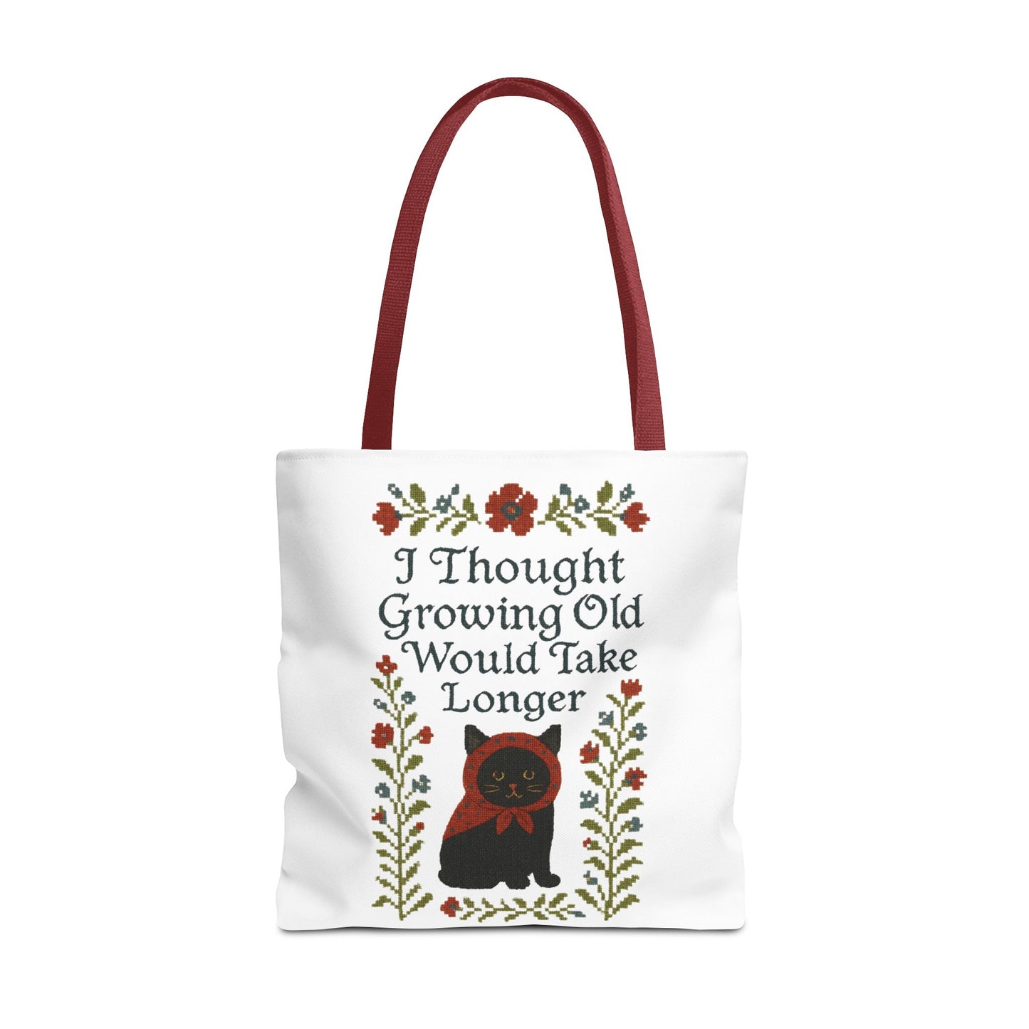 Babushka Cat-Black Cat Tote Bag