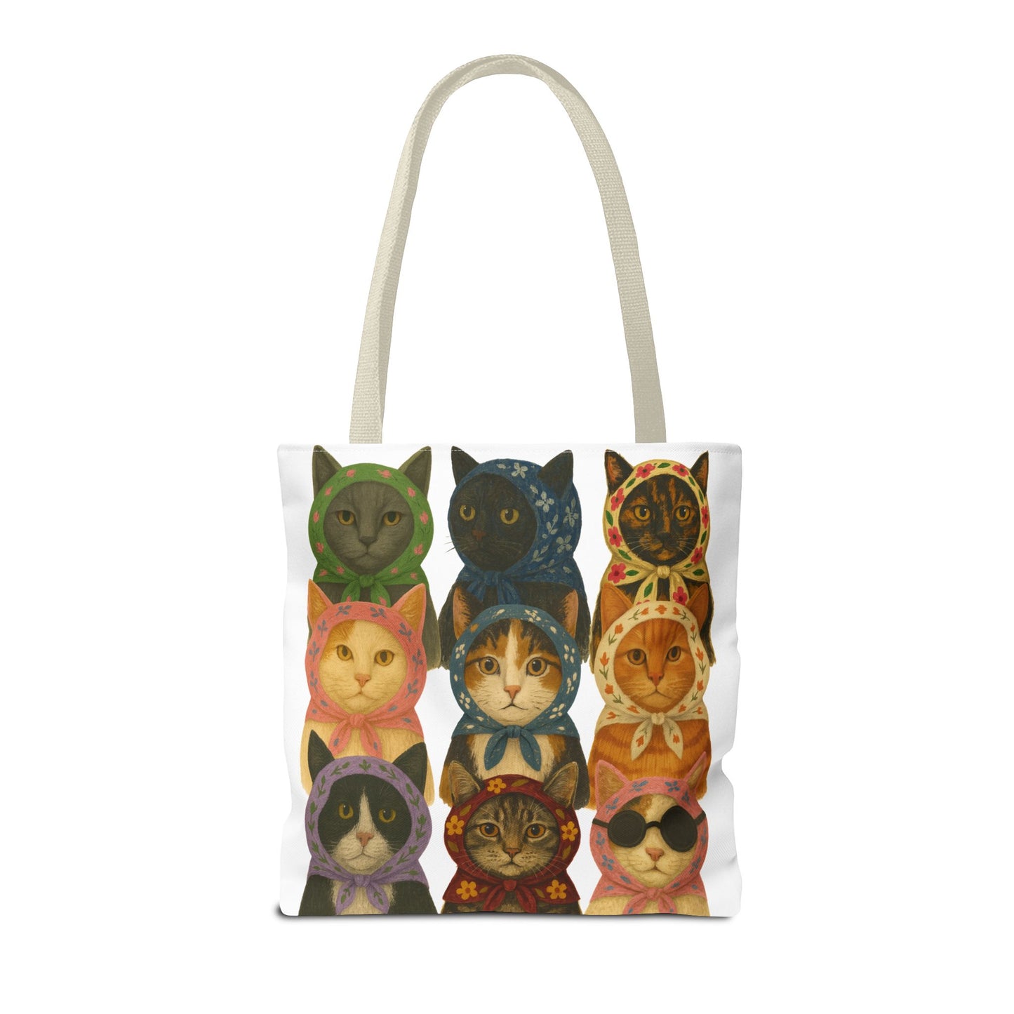 Babushka Cat Lovers Tote Bag