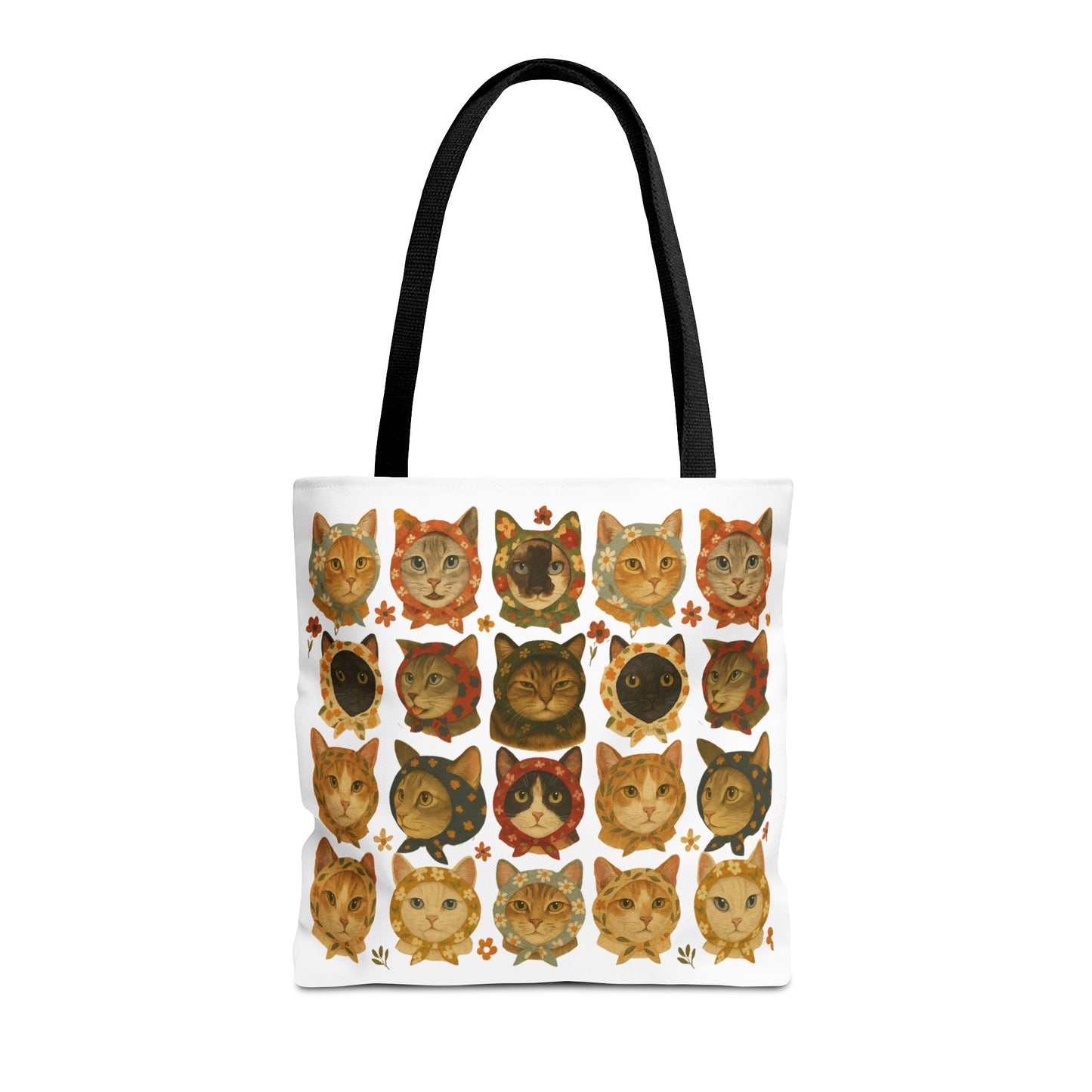 Babushka Cat Lovers Tote Bag