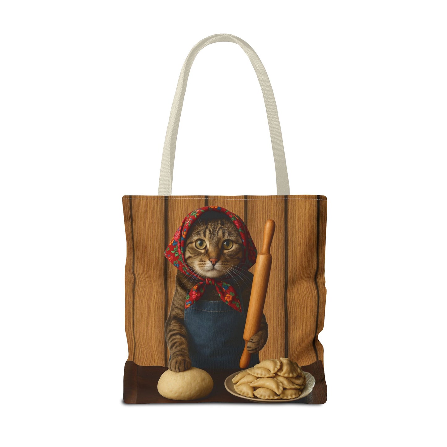 Babushka Cat Pierogi Tote Bag (AOP)