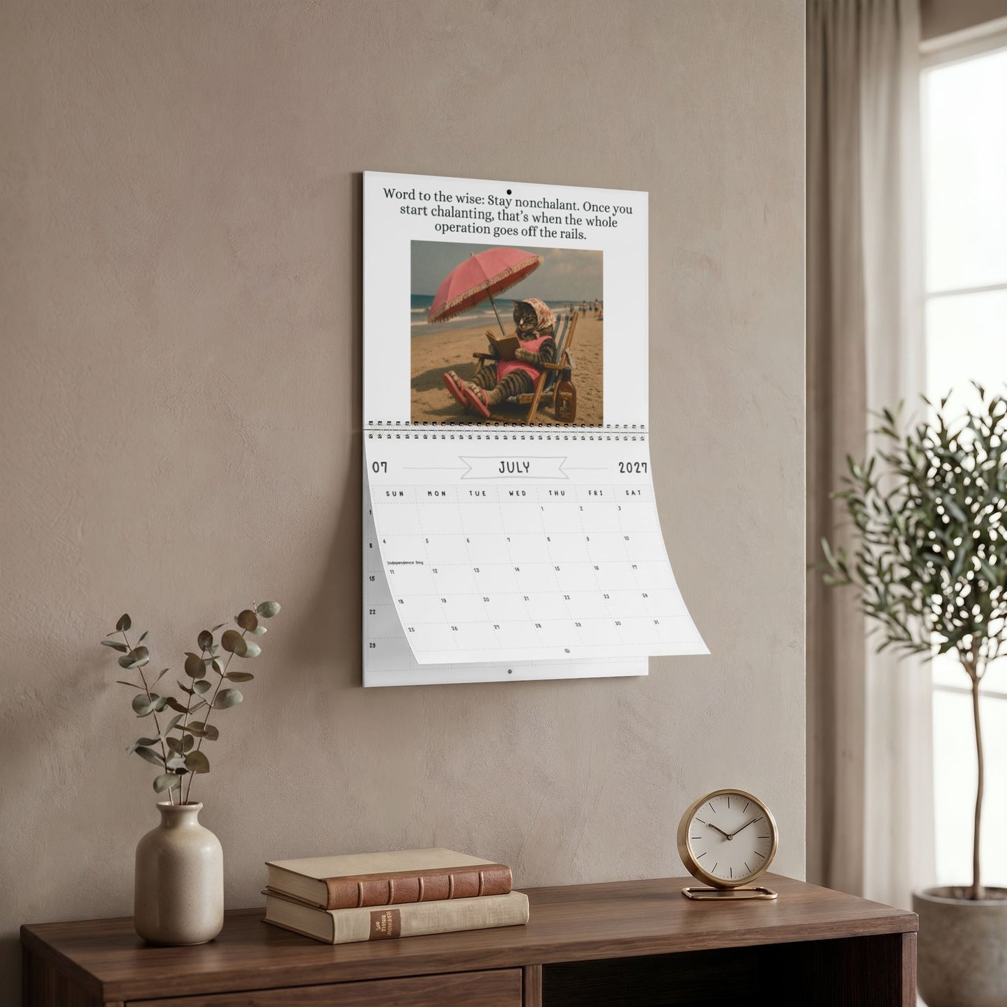 Babushka Cat 2027 Wall Calendar (2 Sizes)