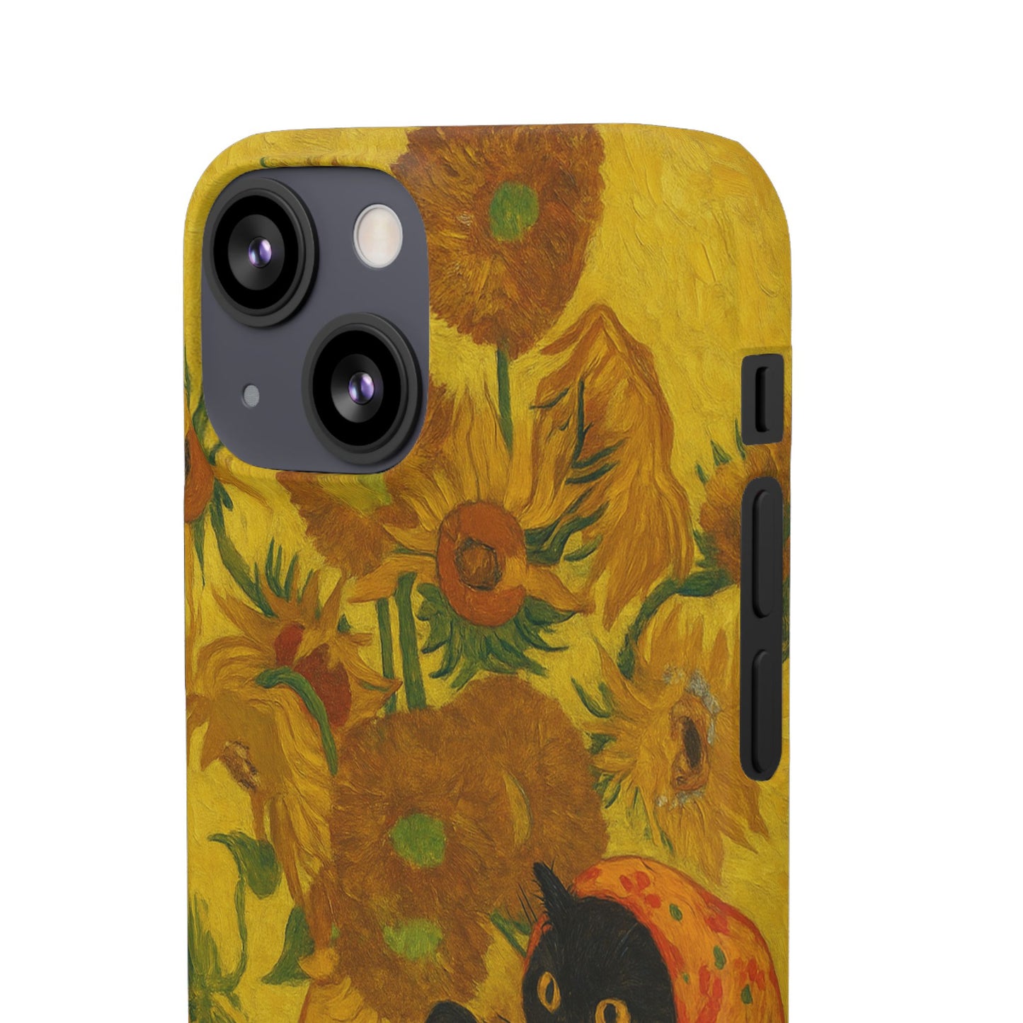 Babushka Cat Van Gogh Sunflowers Snap Phone Case