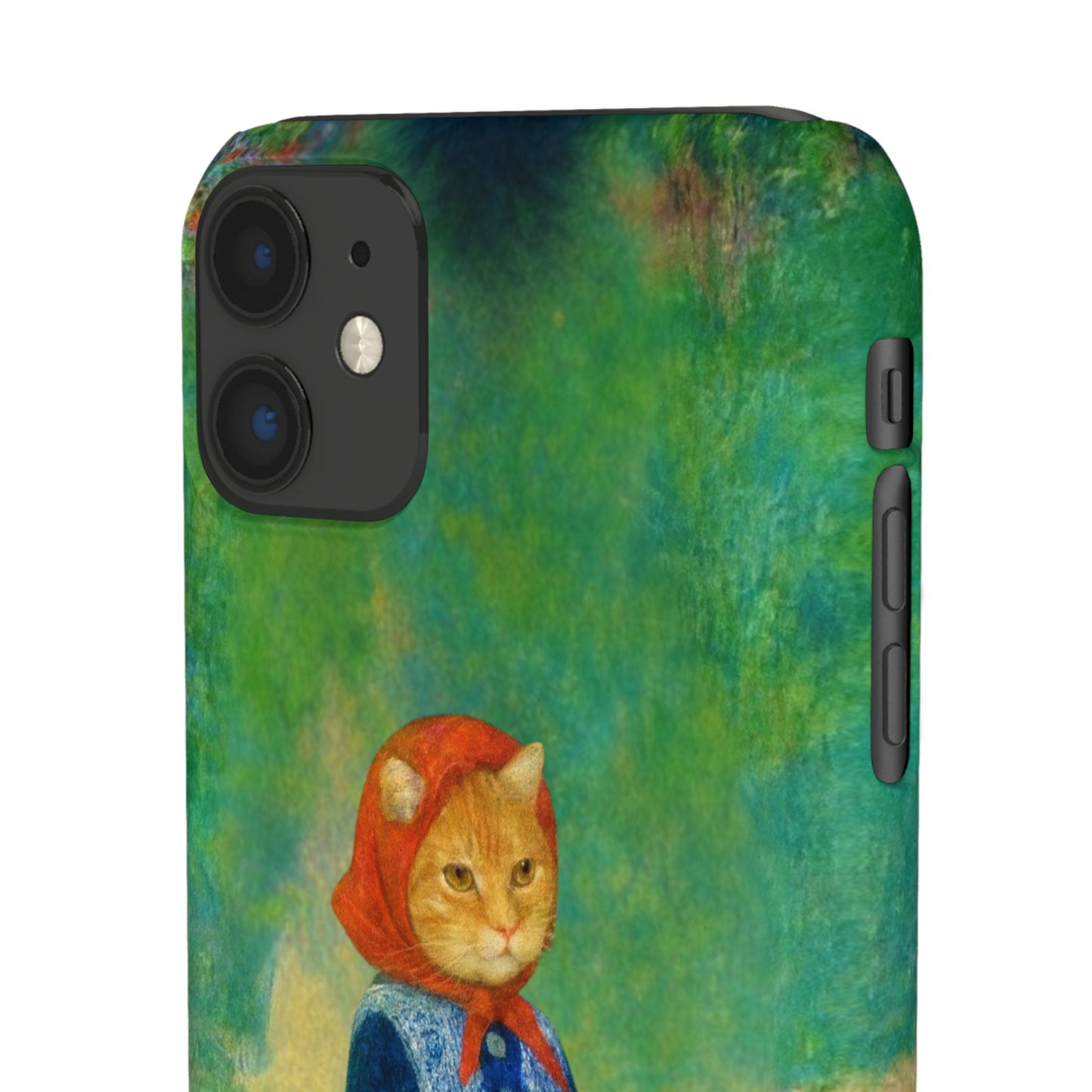 Babushka Cat With a Watering Can x Renoir Funny Art  Slim Phone Case