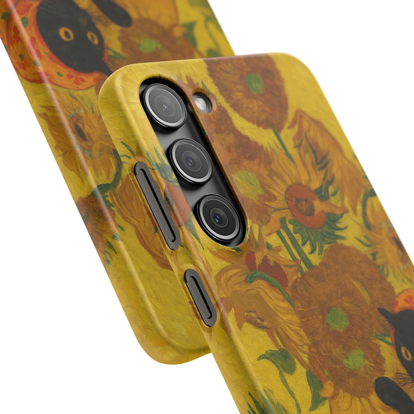 Babushka Cat Van Gogh Sunflowers Snap Phone Case