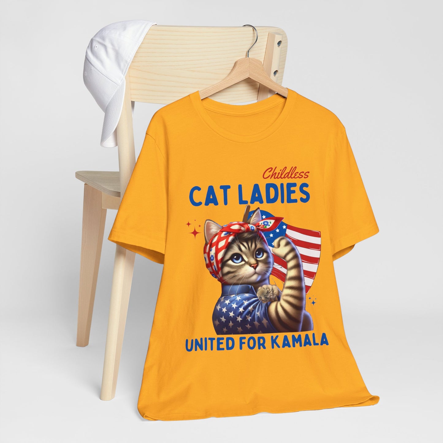 Childless Cat Lady Voter, Election 2024, Kamala 2024, Unisex Jersey Short Sleeve Tee