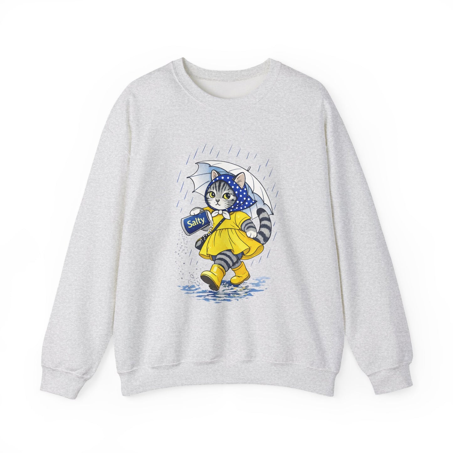 Salty Babushka Cat Crewneck Sweatshirt