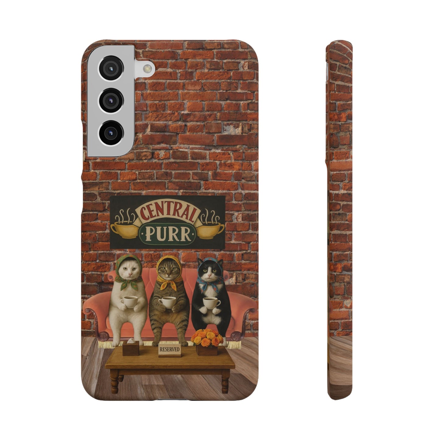 Babushka Cat Coffee Shop Snap Phone Case