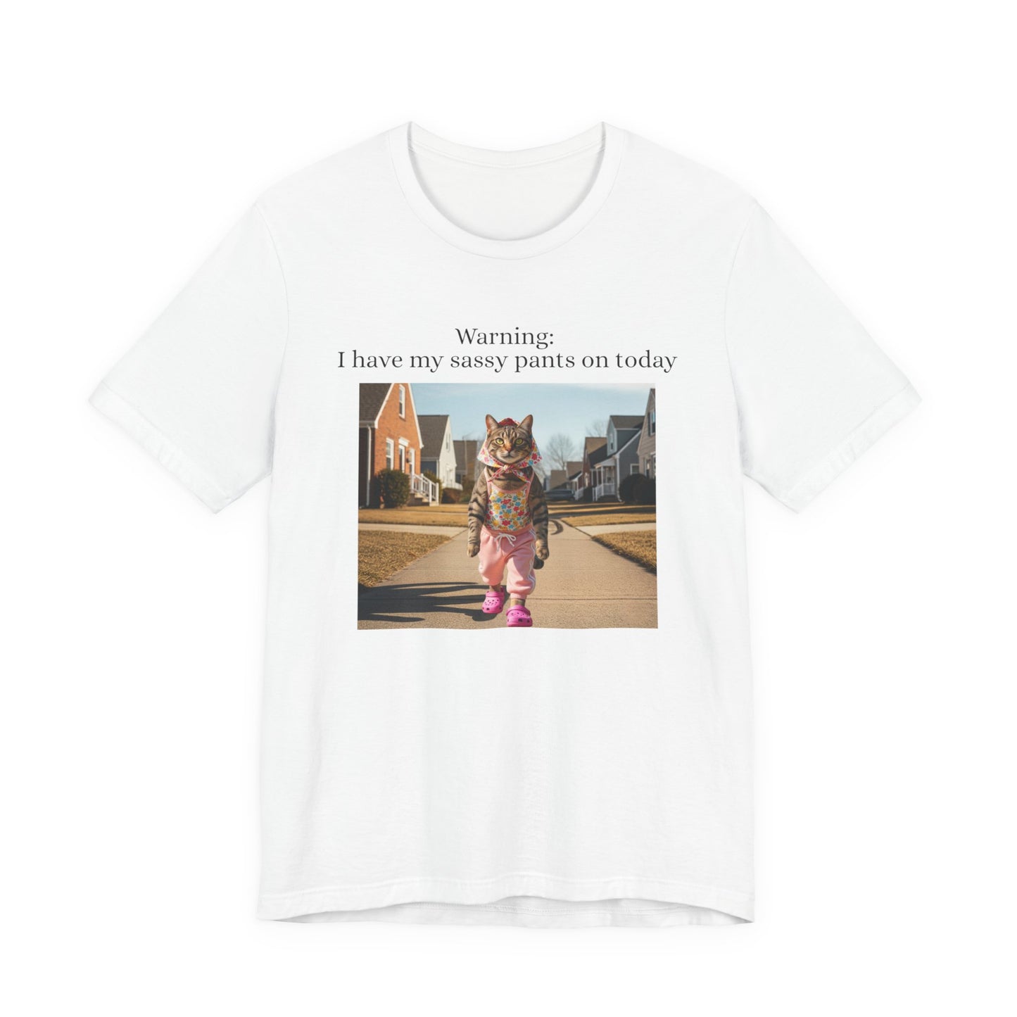 Babushka Cat Sassy Pants Tee Graphic T-Shirt