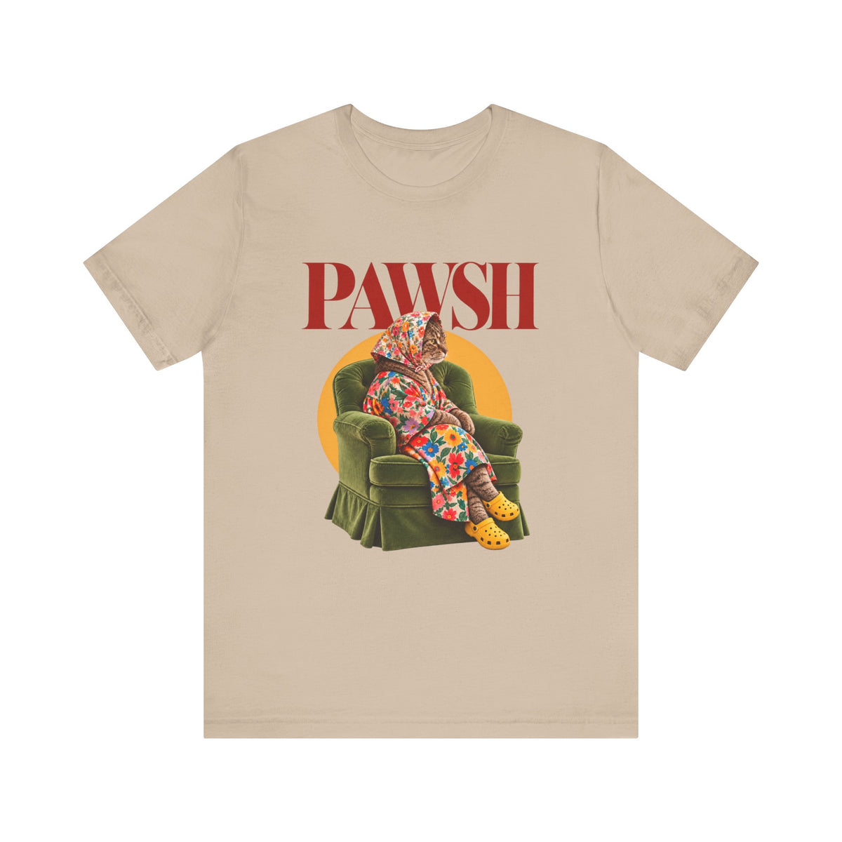 Babushka Cat Pawsh Icon  Unisex Jersey Short Sleeve Tee