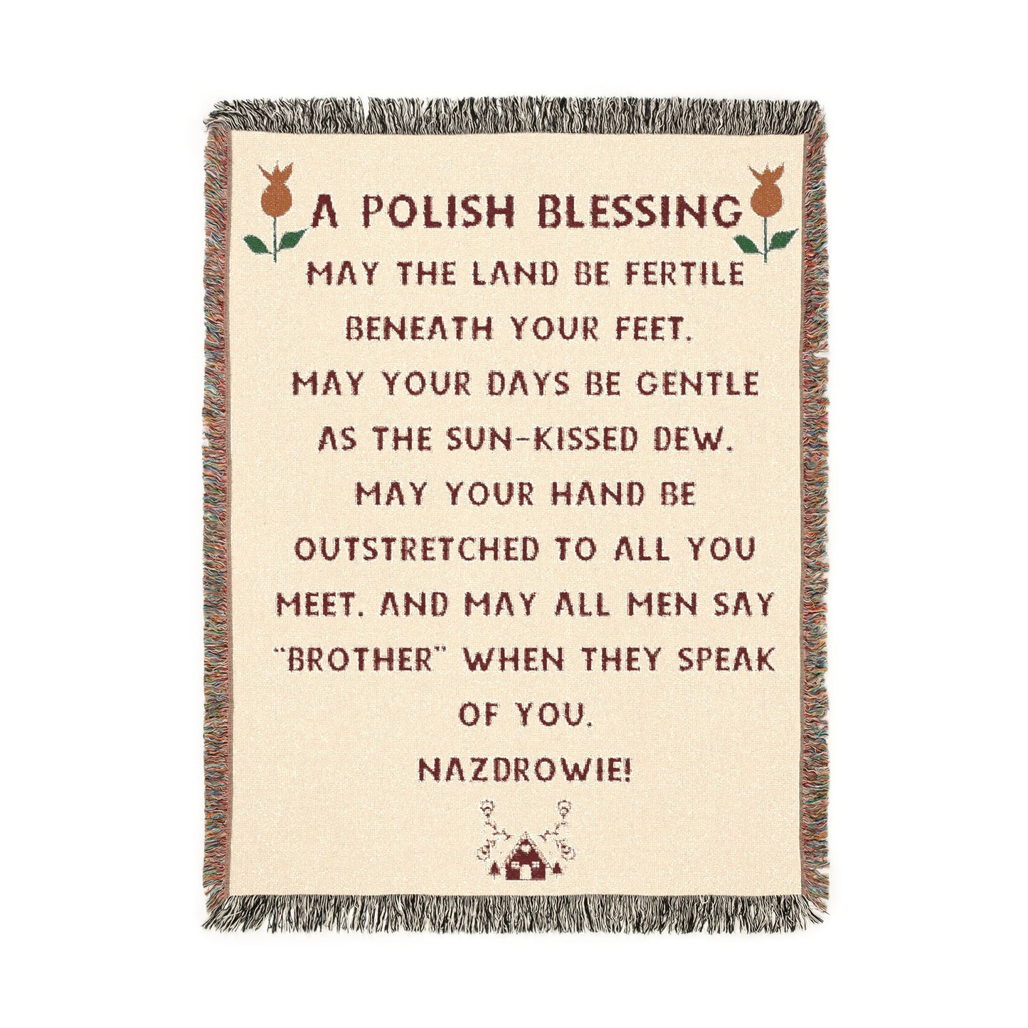 Polish Blessing Woven Blanket-Heiroom Gift