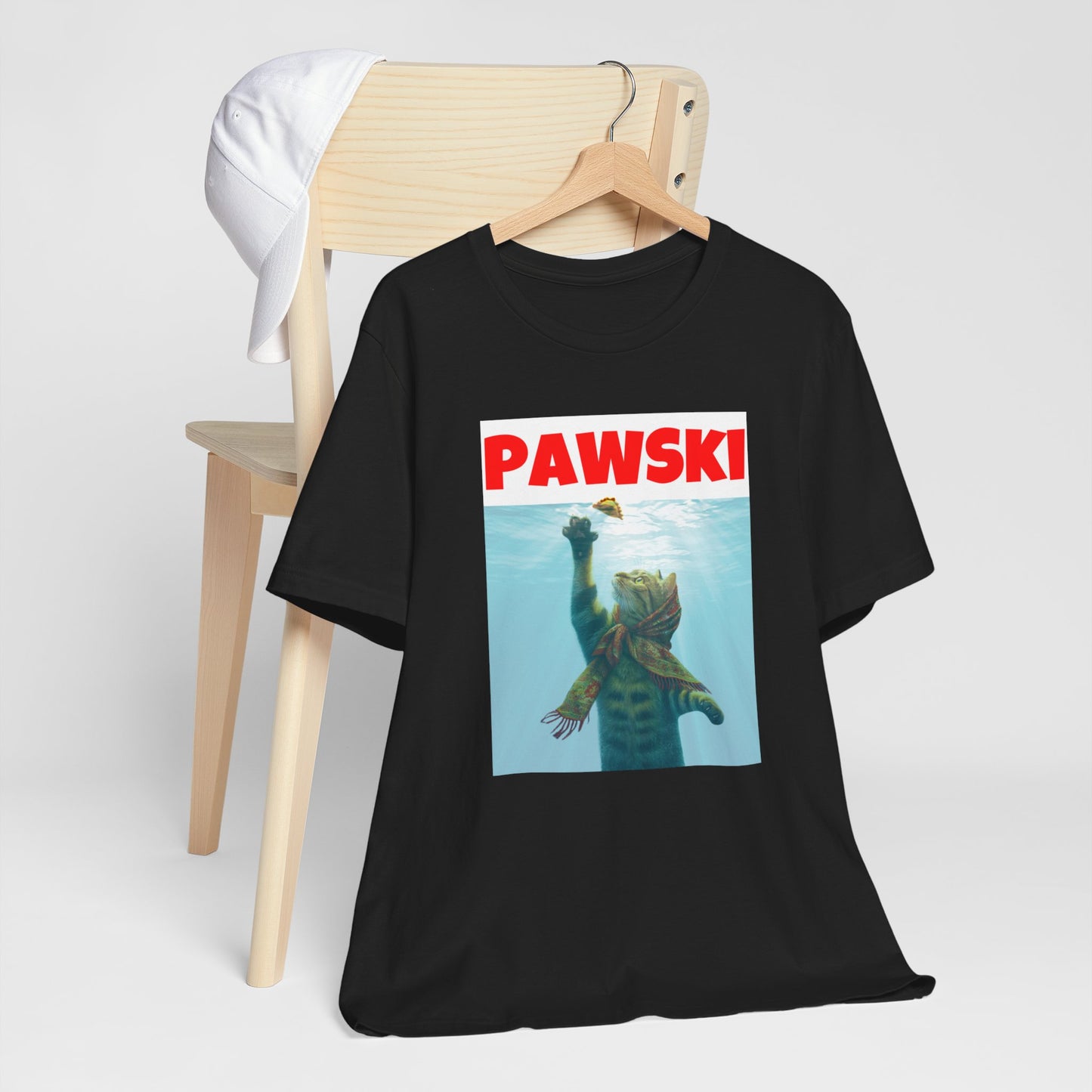 Babushka Cat, Pierogi Cat, Paws Cat Parody Shirt, Pawski Design Unisex Jersey Short Sleeve Tee