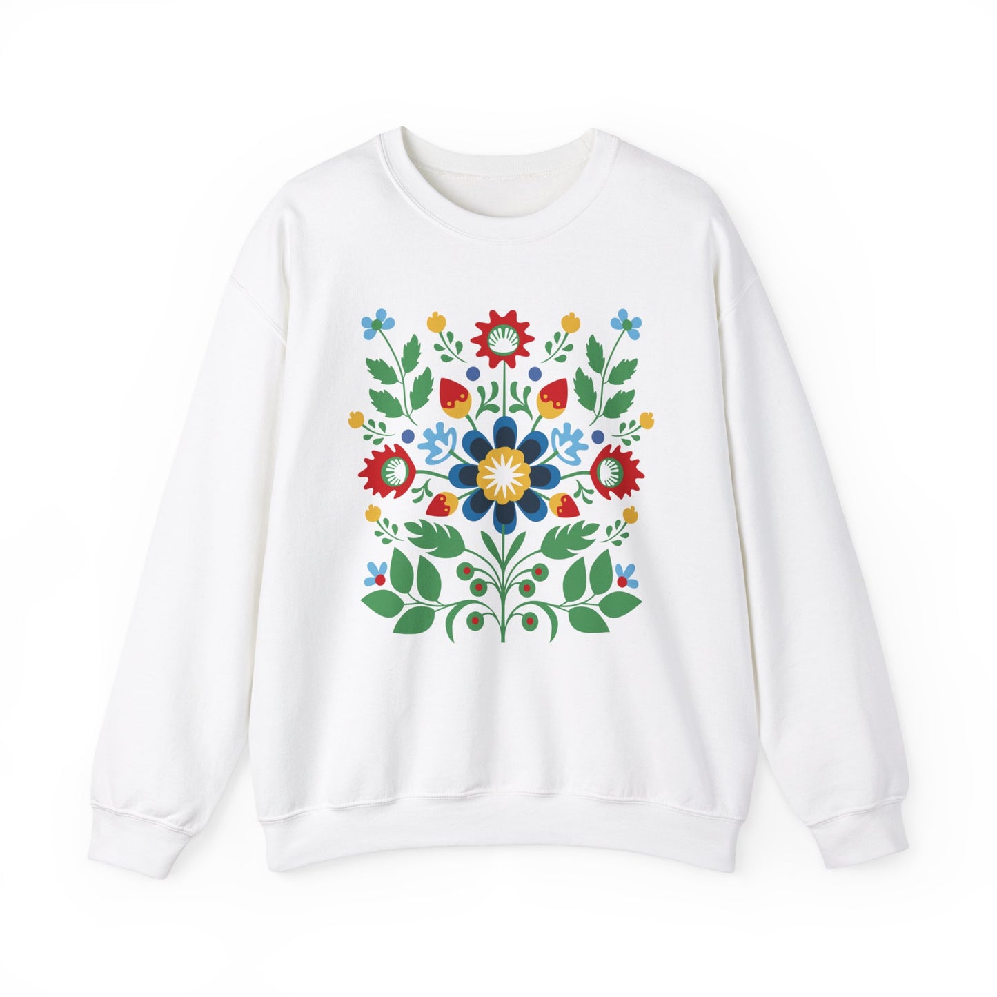 Polish Folk Art, Wycinanki Unisex Heavy Blend™ Crewneck Sweatshirt