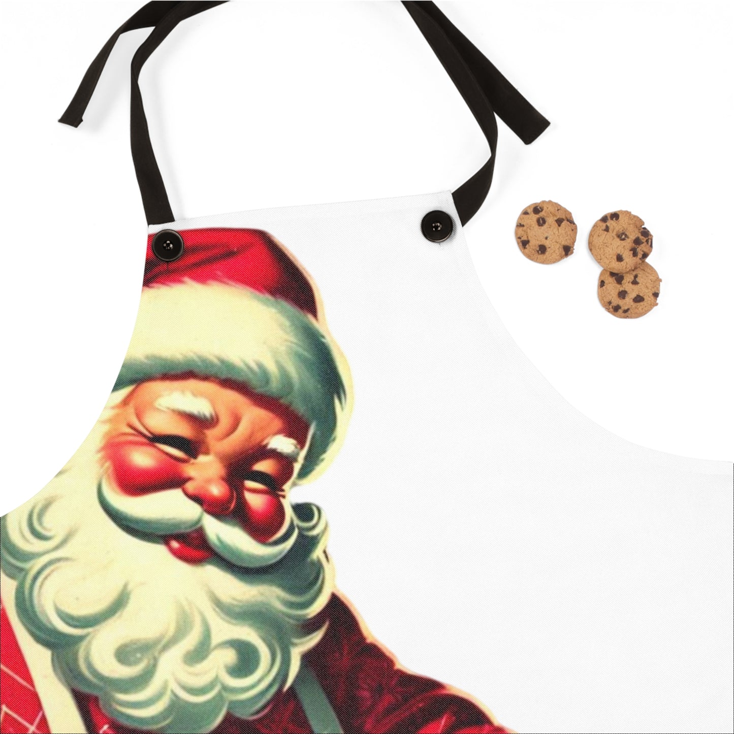 Kitschy Retro Santa Making Pierogi Apron (AOP)