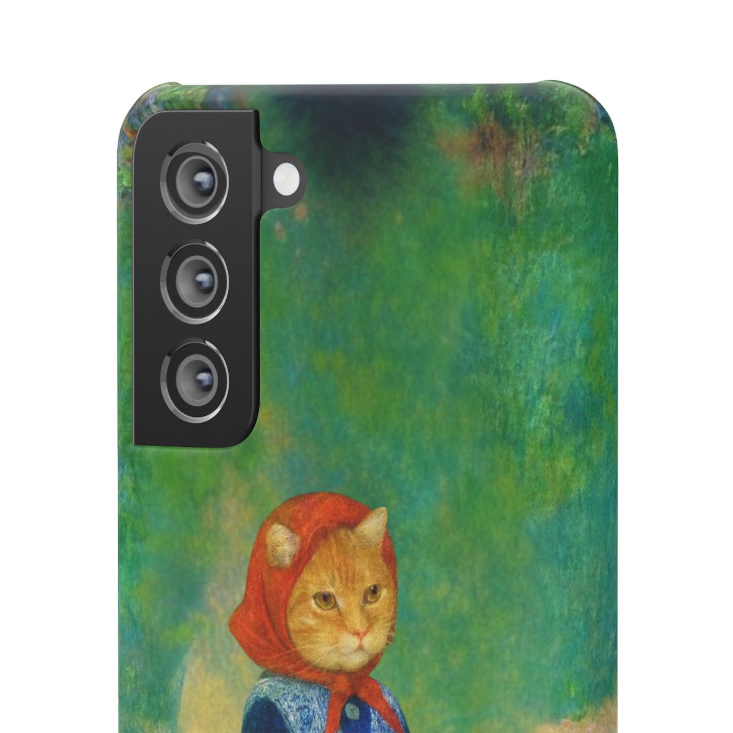 Babushka Cat With a Watering Can x Renoir Funny Art  Slim Phone Case