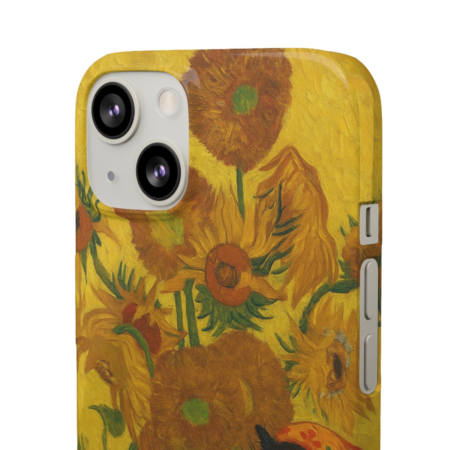 Babushka Cat Van Gogh Sunflowers Snap Phone Case
