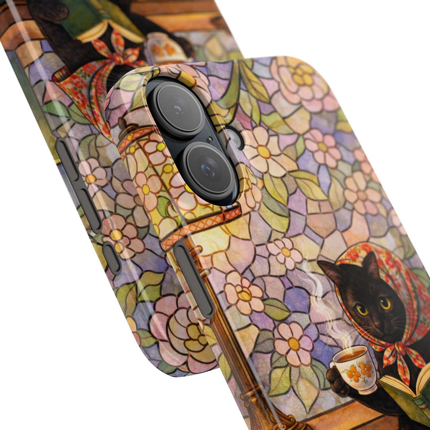 Babushka Cat Reads Artistic Literary Snap Phone Cases
