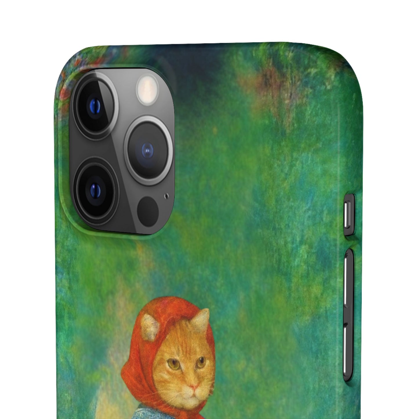 Babushka Cat With a Watering Can x Renoir Funny Art  Slim Phone Case