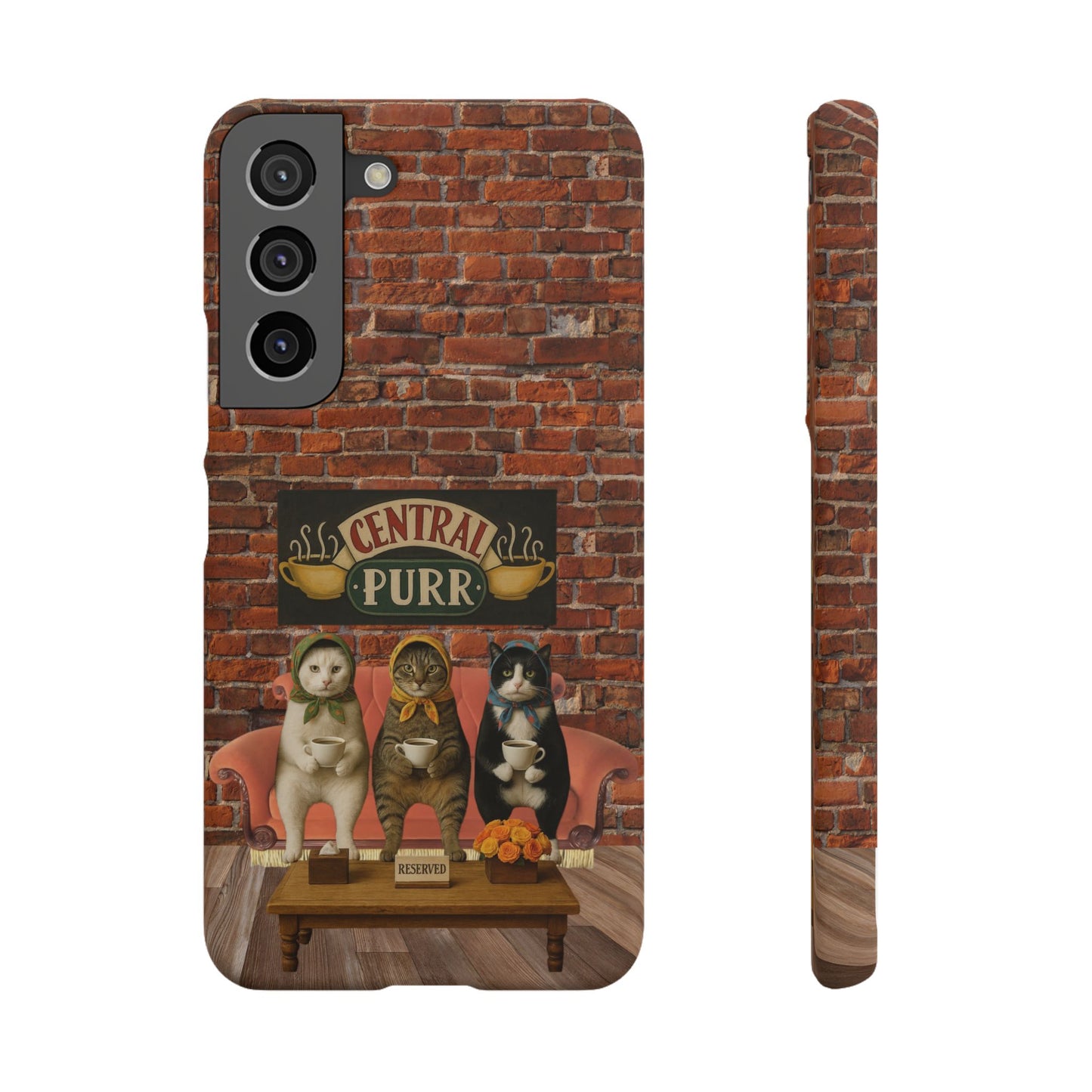 Babushka Cat Coffee Shop Snap Phone Case